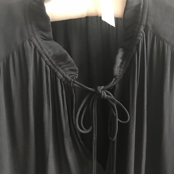 Ann Taylor LOFT Semi-Sheer Tie Neck Blouse - Picture 2 of 8